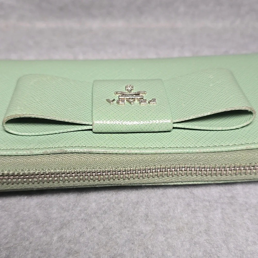 Prada Saffiano Fiocco Acqaumarine Long Wallet - Picture 16 of 16